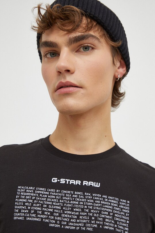 G-Star t-shirt bawełniany czarny D23902.336