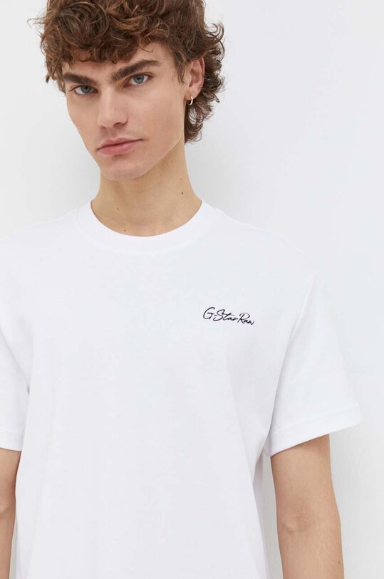 G-Star Raw t-shirt bawełniany bawełna biały D23897.C812