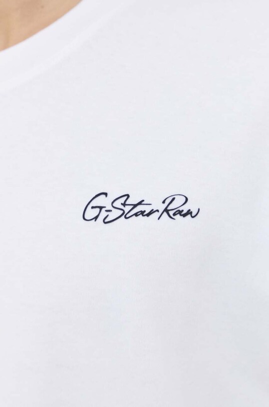 G-Star t-shirt bawełniany D23897.C812 biały