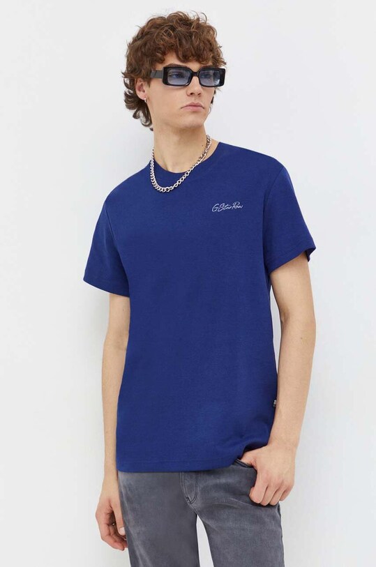 G-Star tricou din bumbac D23897.C812 albastru SS24