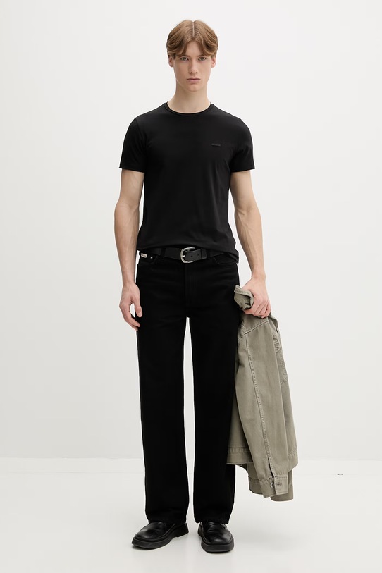 Calvin Klein t-shirt Ανδρικό βαμβακερό K10K112724 μαύρο AW25