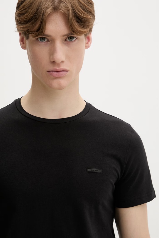 Calvin Klein t-shirt Ανδρικό βαμβακερό μαύρο K10K112724