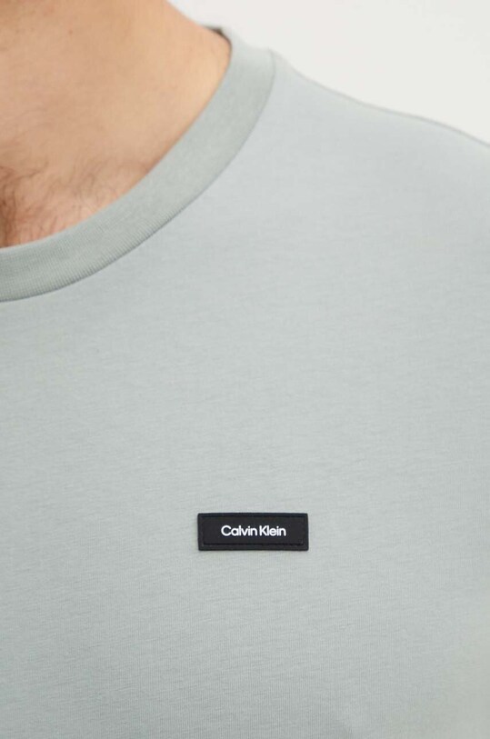 Хлопковая футболка Calvin Klein серый K10K112749