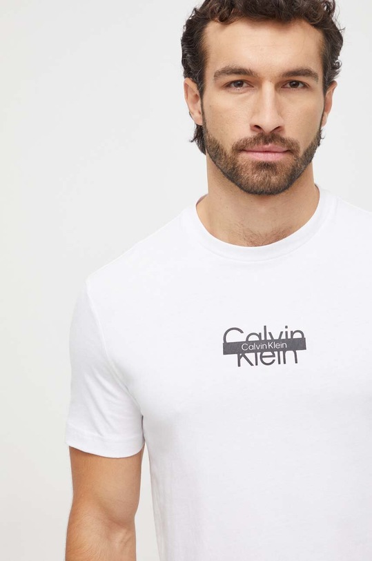 Odzież Calvin Klein t-shirt bawełniany K10K112395 biały
