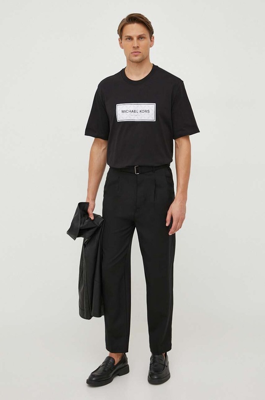 Michael Kors tricou din bumbac CH351RG1V2 negru SS24