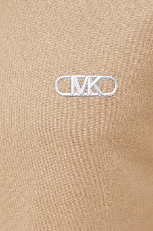 Βαμβακερό μπλουζάκι Michael Kors CH351RH1V2 μπεζ