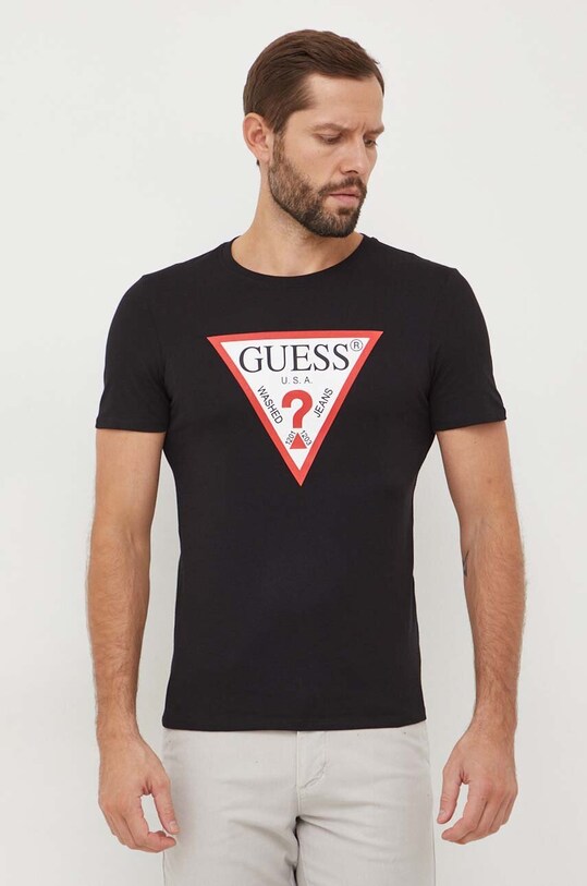 Бавовняна футболка Guess M2YI71.I3Z14 чорний SS24