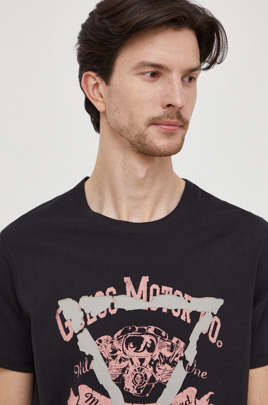 Бавовняна футболка Guess M4RI20.K8FQ4 чорний SS24