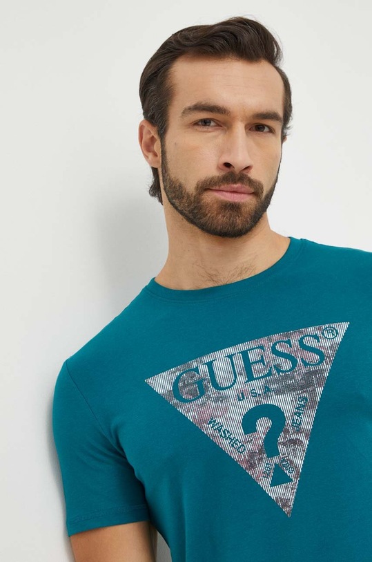 Guess t-shirt M4RI29.J1314 turkusowy SS24