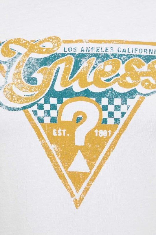 Guess t-shirt bawełniany biały M4RI06.I3Z14