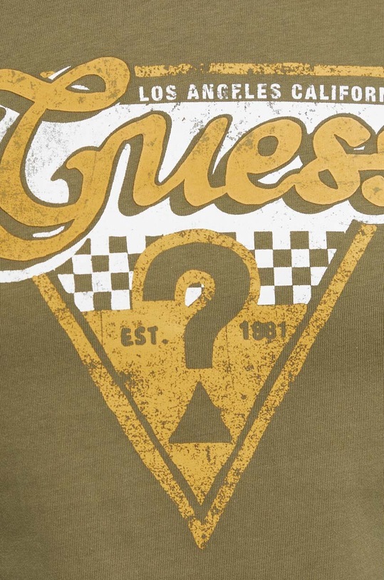 Guess t-shirt bawełniany zielony M4RI06.I3Z14