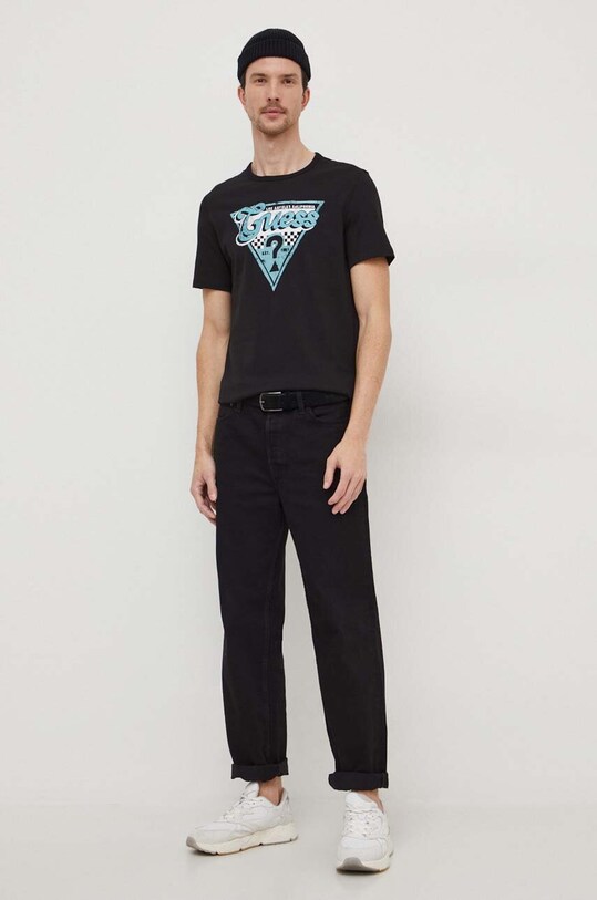Pamučna majica Guess M4RI06.I3Z14 crna SS24
