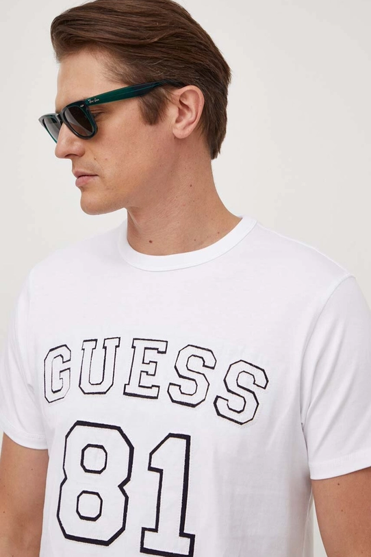 Guess t-shirt bawełniany biały M4RI22.K8FQ4