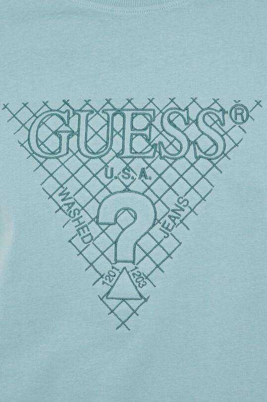 Хлопковая футболка Guess бирюзовый M4RI27.K8FQ4