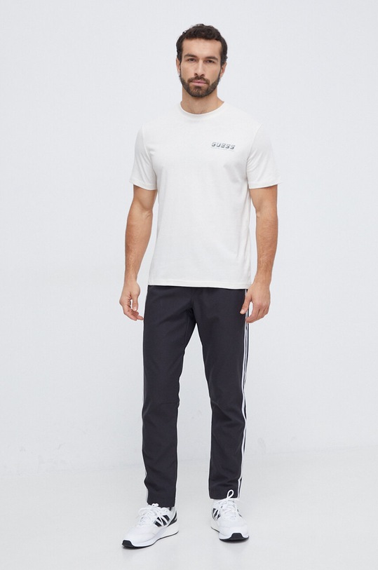 Guess t-shirt bawełniany MEDGAR Z4RI08.I3Z14 beżowy SS24