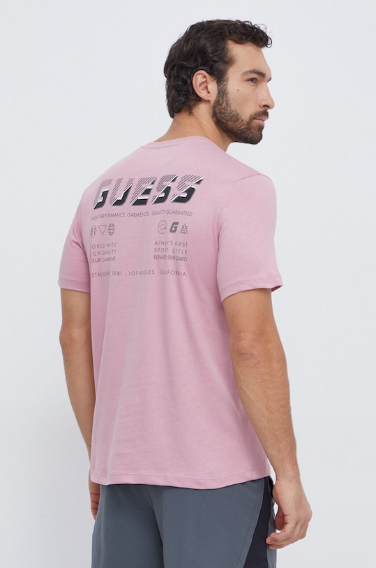 Odzież Guess t-shirt bawełniany MEDGAR Z4RI08.I3Z14 różowy