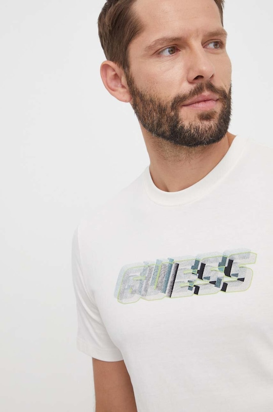 Pamučna majica Guess bež Z4RI10.I3Z14