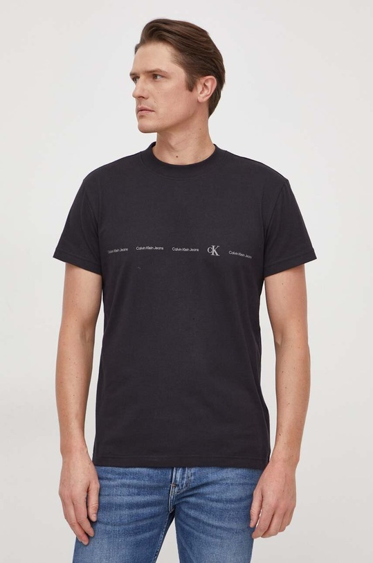 Calvin Klein Jeans tricou din bumbac print negru J30J324668