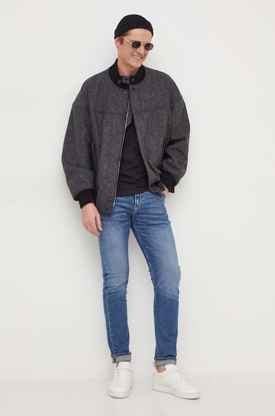 Calvin Klein Jeans tricou din bumbac J30J324668 negru SS24