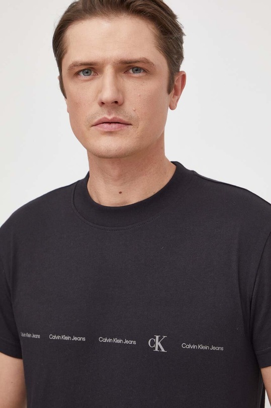 Calvin Klein Jeans tricou din bumbac negru J30J324668