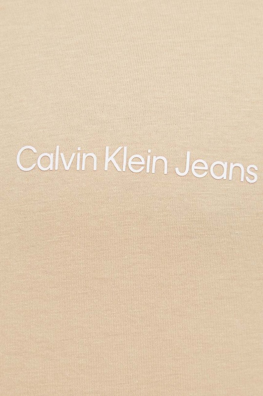 Bavlnené tričko Calvin Klein Jeans béžová J30J324671