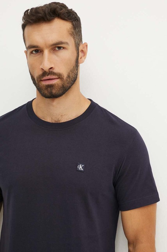 Îmbrăcăminte Calvin Klein Jeans tricou din bumbac J30J325268 bleumarin
