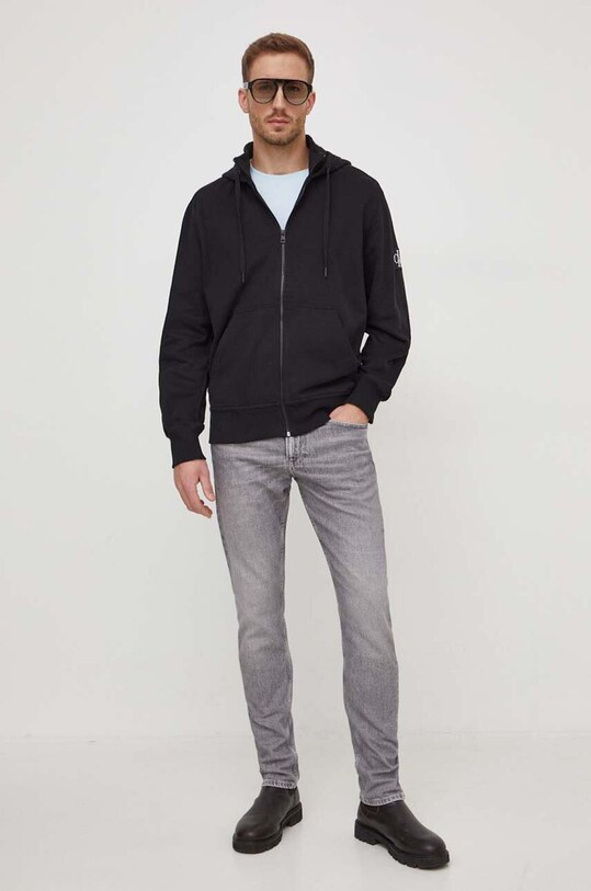 Bavlnené tričko Calvin Klein Jeans J30J324640 modrá SS24
