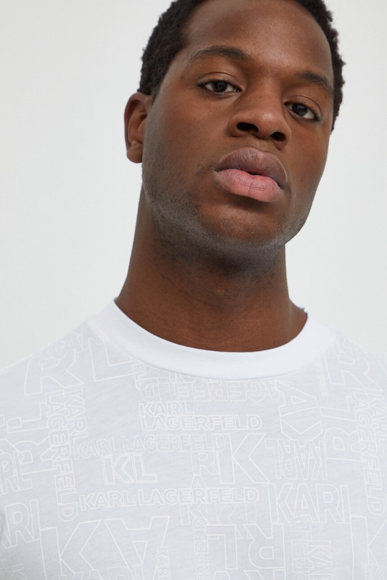 Karl Lagerfeld t-shirt bawełniany biały 541224.755060