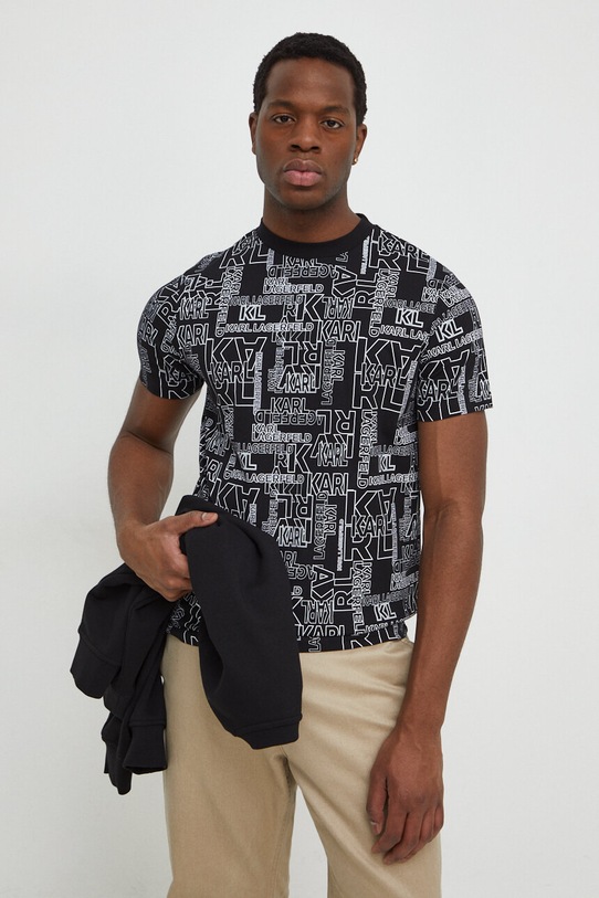 Karl Lagerfeld t-shirt bawełniany 541224.755060 czarny SS24