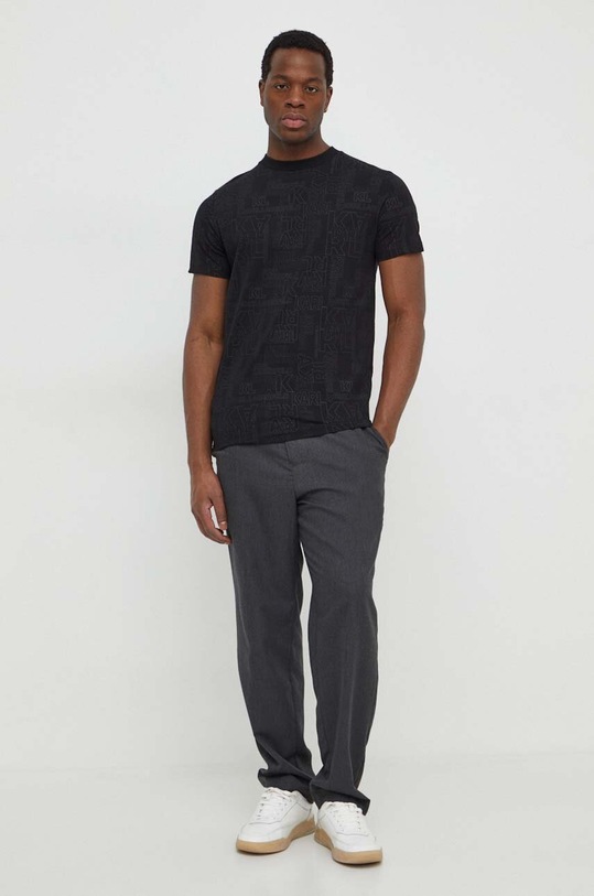 Karl Lagerfeld t-shirt bawełniany 541224.755060 czarny SS24