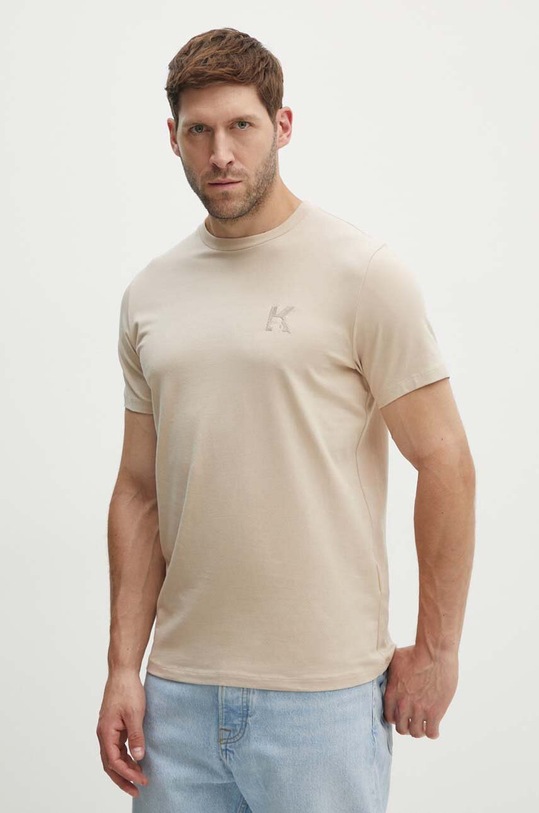 Karl Lagerfeld t-shirt elasztánnal bézs 541221.755890