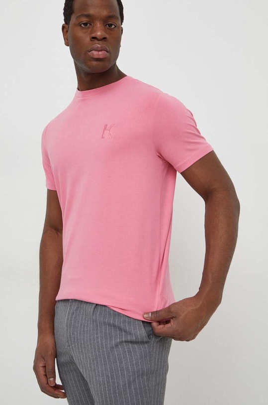 Karl Lagerfeld t-shirt różowy 541221.755890