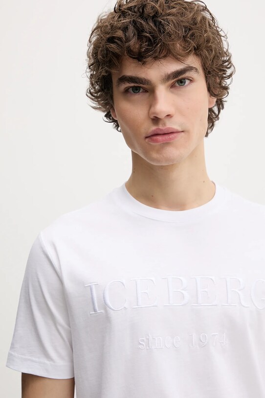 Iceberg tricou din bumbac alb F014.6327