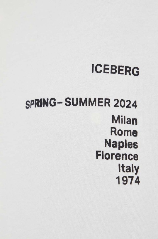 Iceberg t-shirt bawełniany F021.6304 beżowy