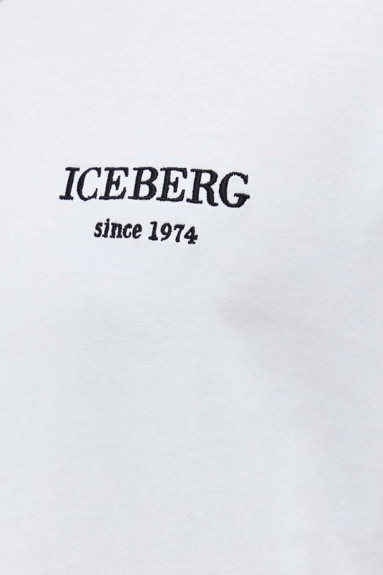 Bavlnené tričko Iceberg F026.6327 biela