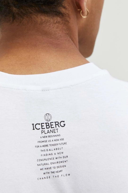 Iceberg t-shirt bawełniany F028.6307 biały