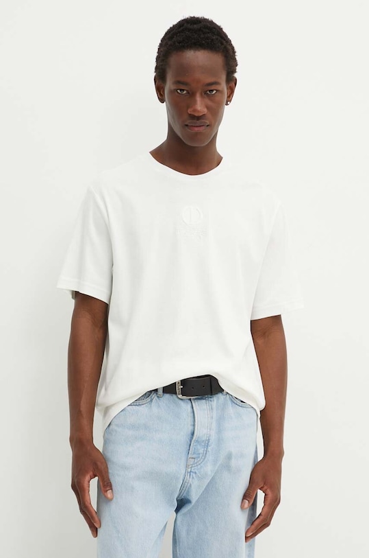 Iceberg t-shirt bawełniany bawełna beżowy F028.6307