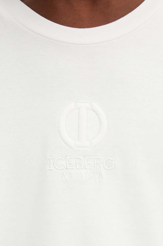 Iceberg t-shirt bawełniany F028.6307 beżowy
