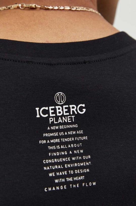 Iceberg tricou din bumbac F028.6307 negru