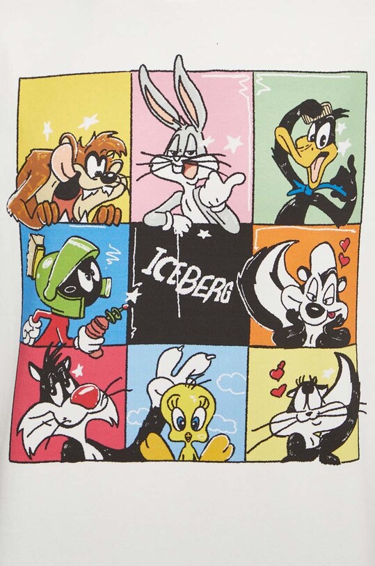 Pamučna majica Iceberg x Looney Tunes bež F074.6304