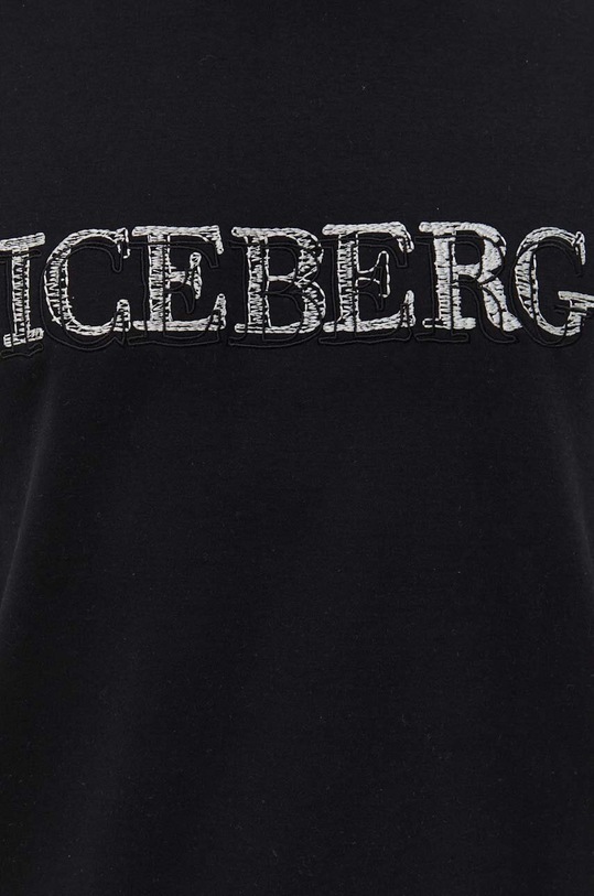 Iceberg tricou din bumbac F075.6307 negru
