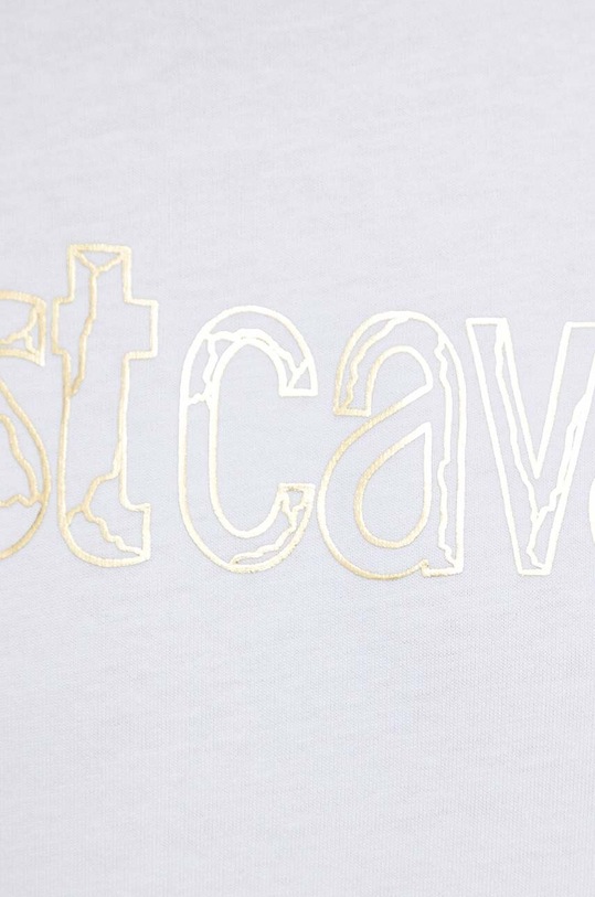 Bavlnené tričko Just Cavalli 76OAHG15.CJ318 biela