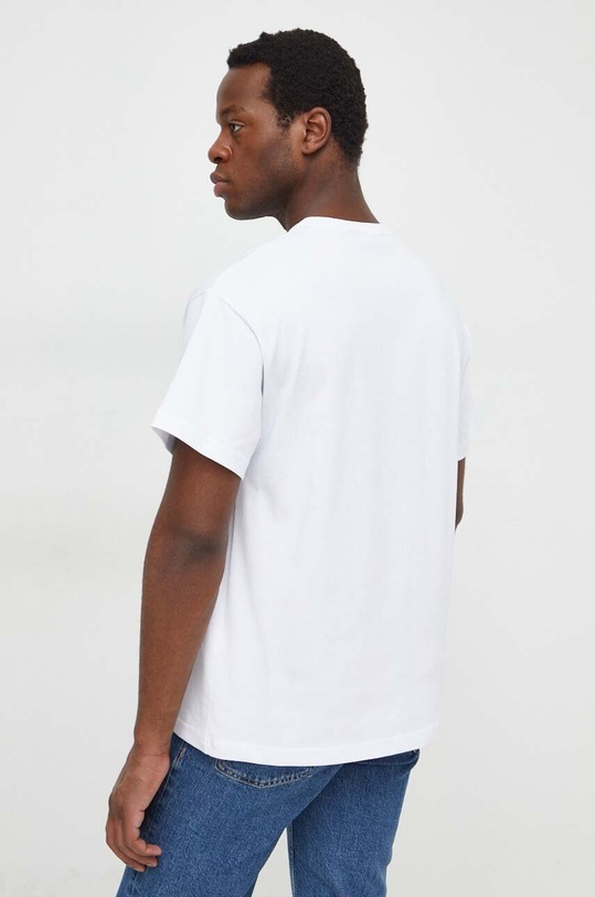 Îmbrăcăminte Just Cavalli tricou din bumbac 76OAHG00.CJ318 alb