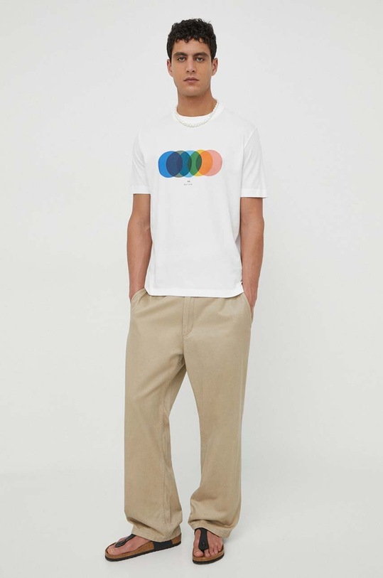 PS Paul Smith t-shirt in cotone sovrastampa bianco M2R.220X.MP4504