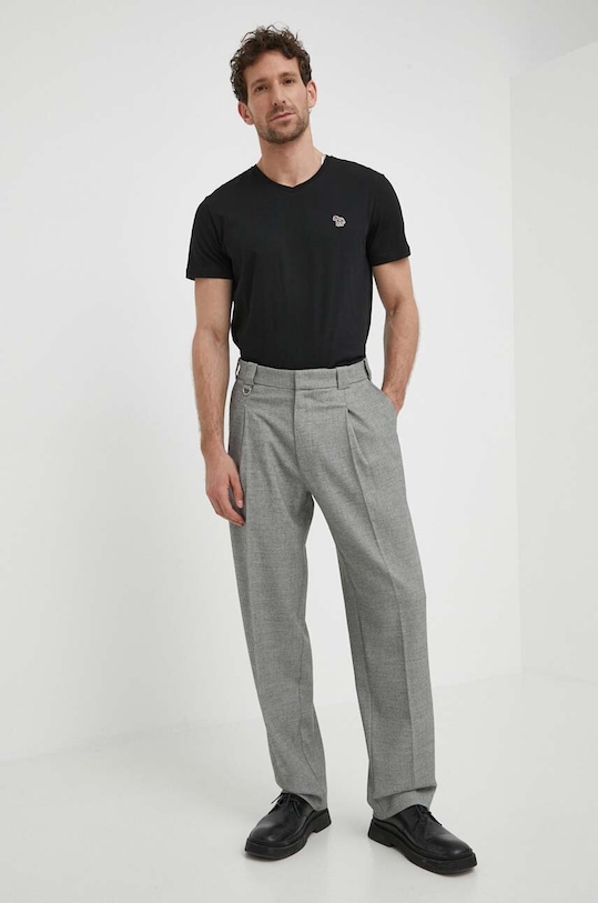 PS Paul Smith pamut póló M2R.785YZ.M20064 fekete SS24