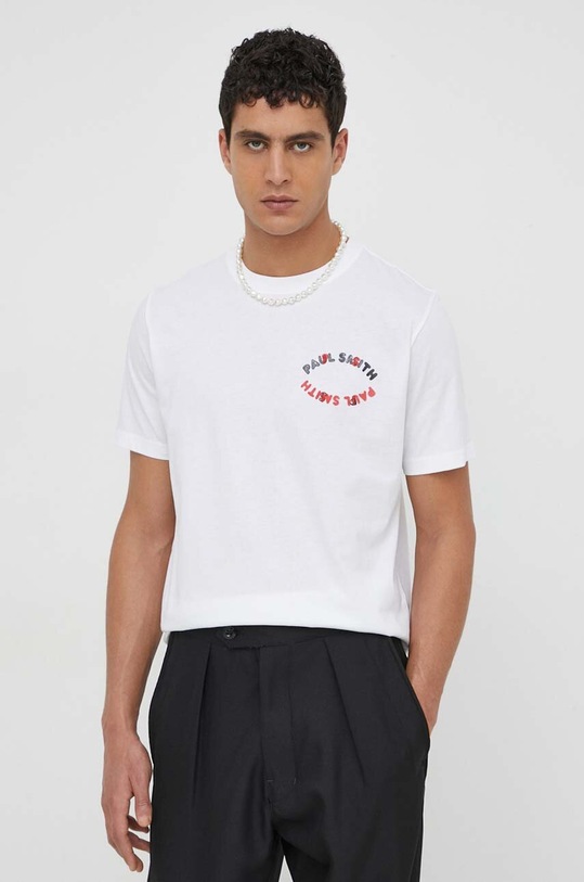 Odzież PS Paul Smith t-shirt bawełniany M2R.011R.MP4533 biały