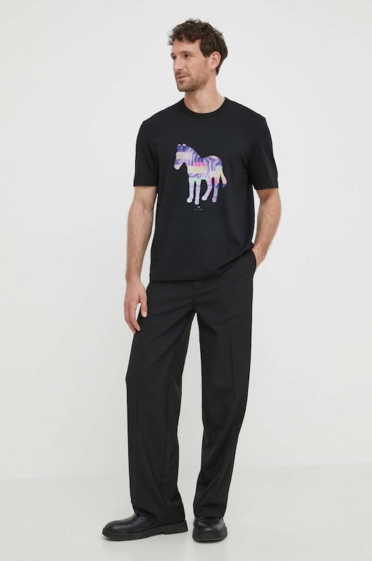 PS Paul Smith pamut póló M2R.731Y.MP4540 fekete SS24