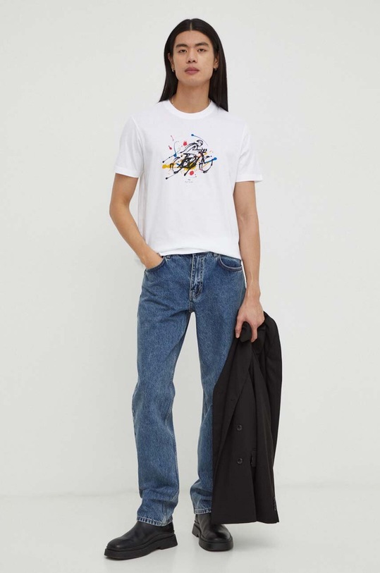 PS Paul Smith t-shirt bawełniany M2R.010R.MP4448 biały SS24