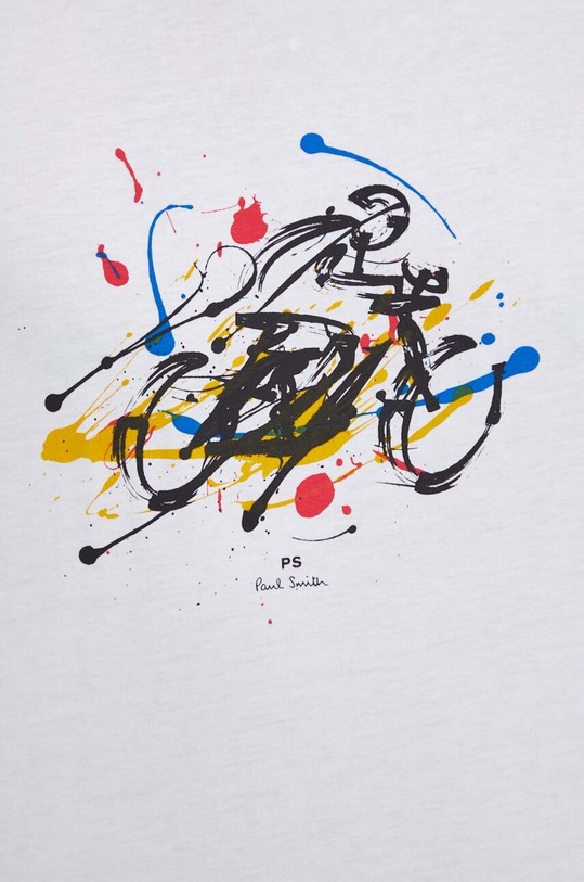 PS Paul Smith t-shirt bawełniany M2R.010R.MP4448 biały