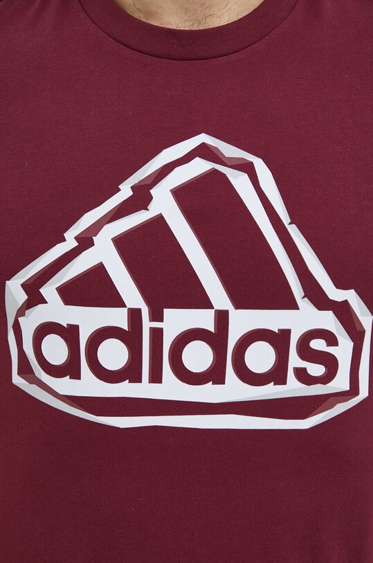 adidas tricou din bumbac IM8302 burgundia